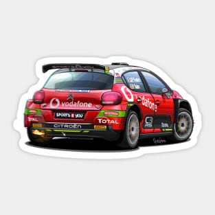 Citroen C3 R5 - Rally illustration Sticker